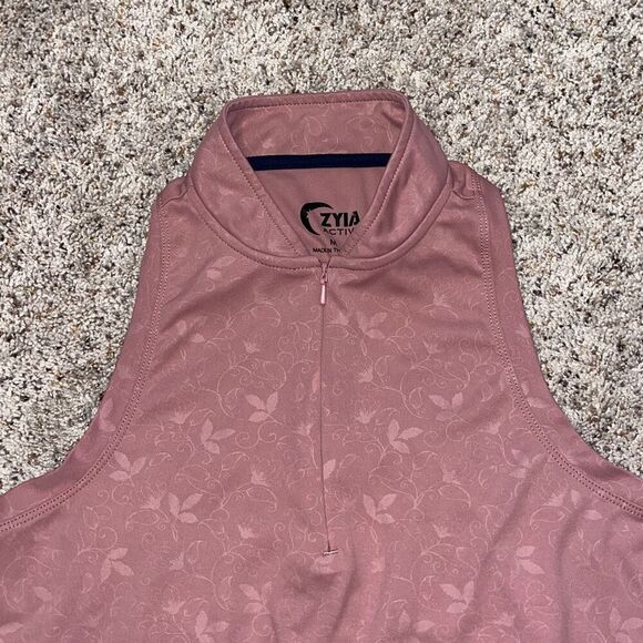 Zyia Mauve Set Match Zippered Tank Medium - Picture 4 of 6